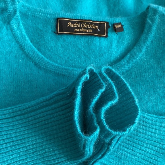 ANDRE Christian 💯 Cashmere Sweater Size M - Picture 6 of 13